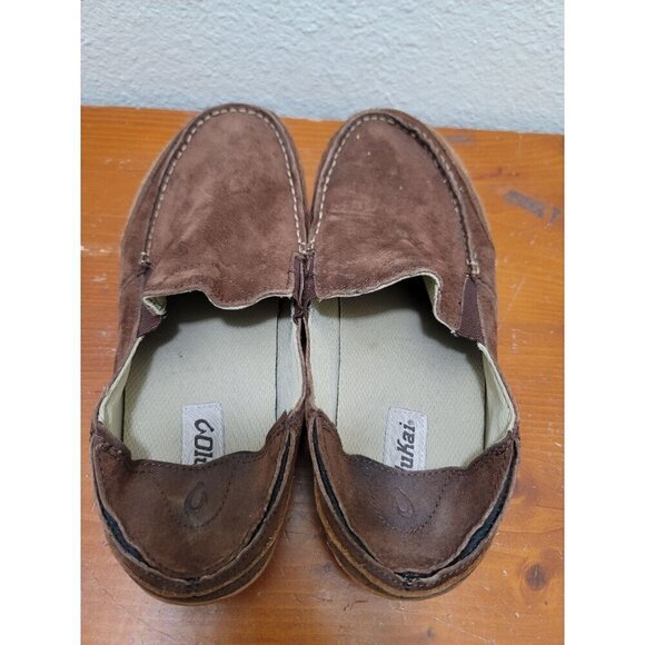 Olukai Men's Brown Suede Leather Slip-On Loafers Size 8.5 - Picture 9 of 9